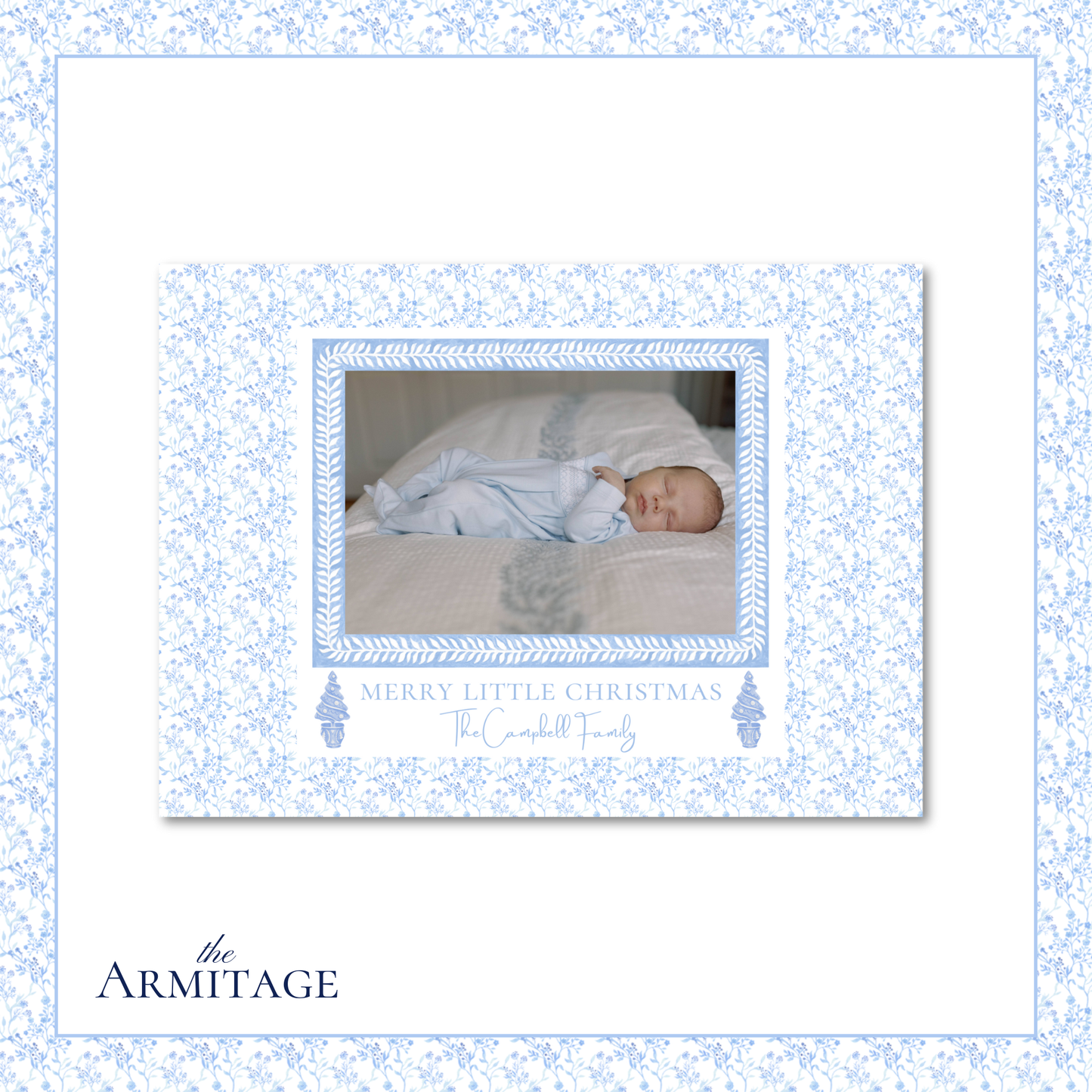 Armitage Holiday Card | Horizontal | Blue