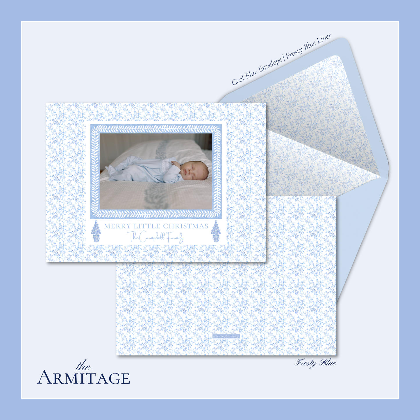 Armitage Holiday Card | Horizontal | Blue