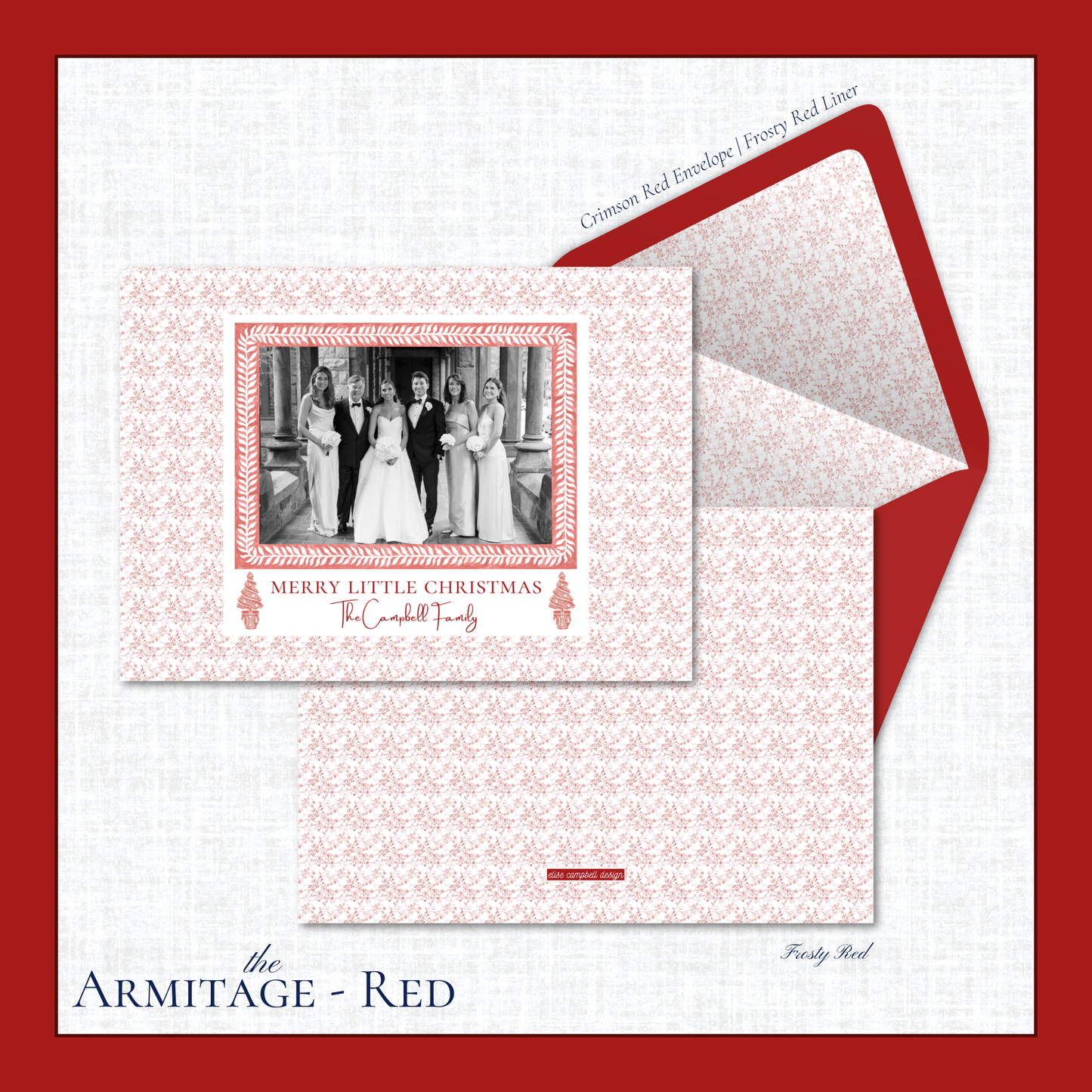 Armitage Holiday Card | Horizontal | Red