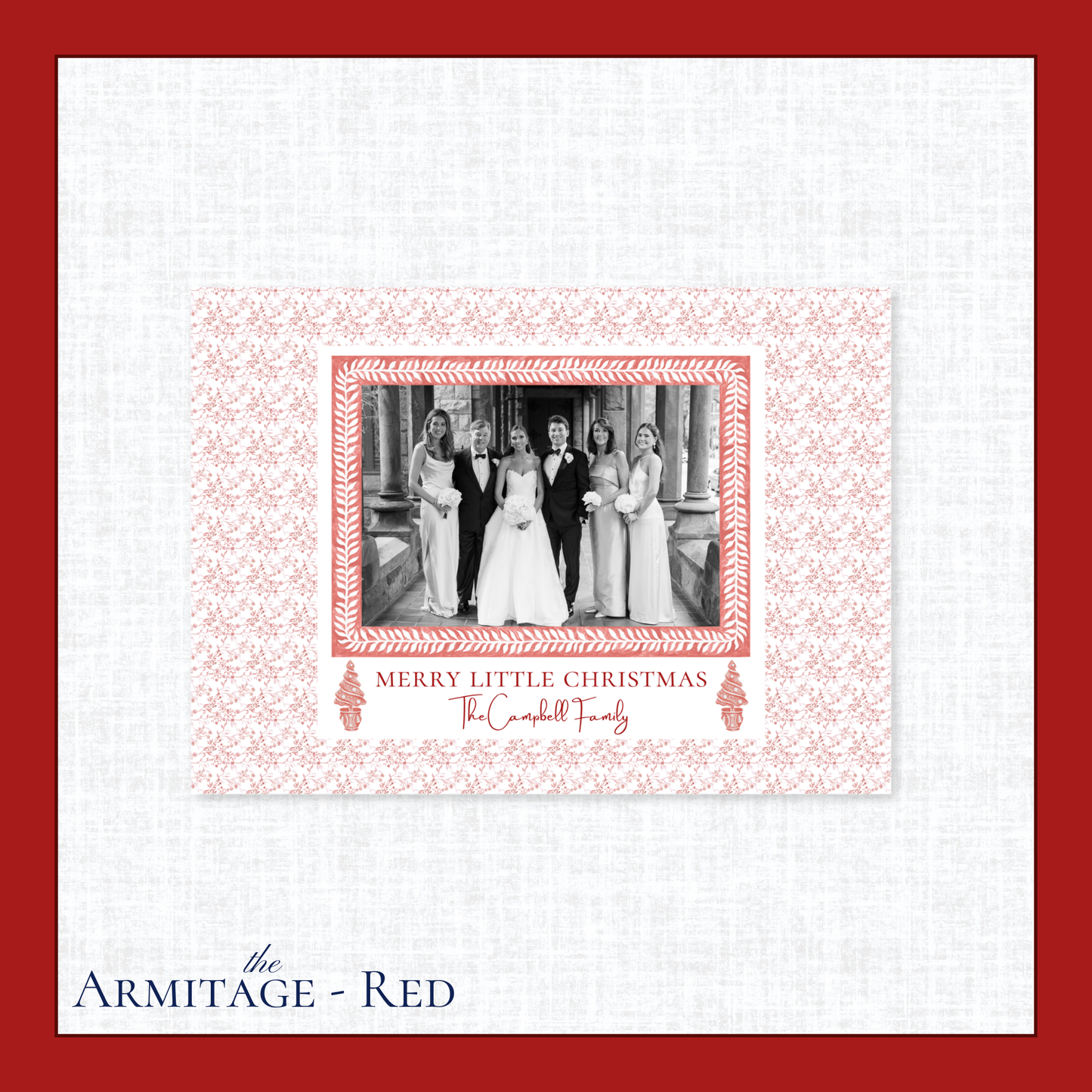 Armitage Holiday Card | Horizontal | Red