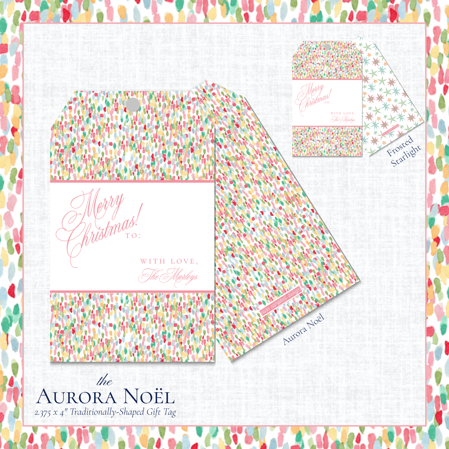 Aurora Noël Gift Tag - Traditional
