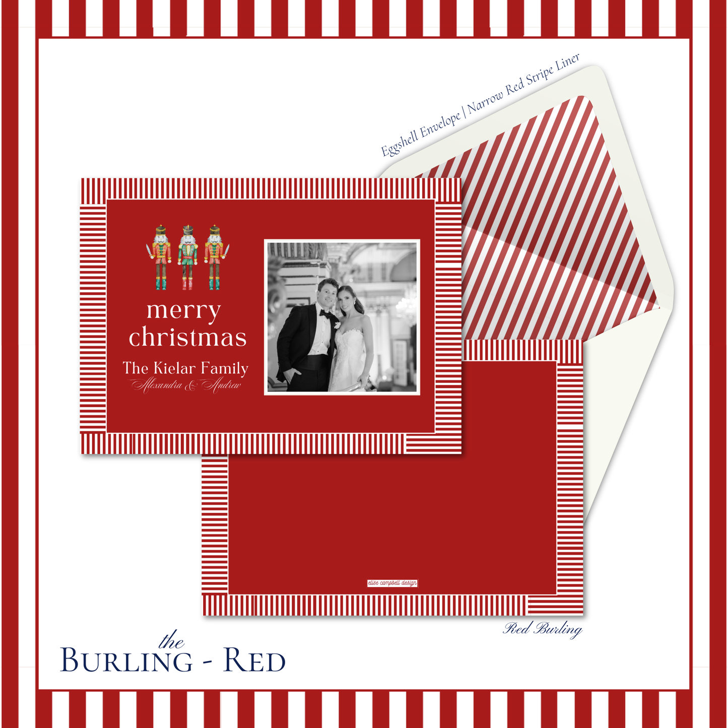 Burling Holiday Card | Horizontal| Red