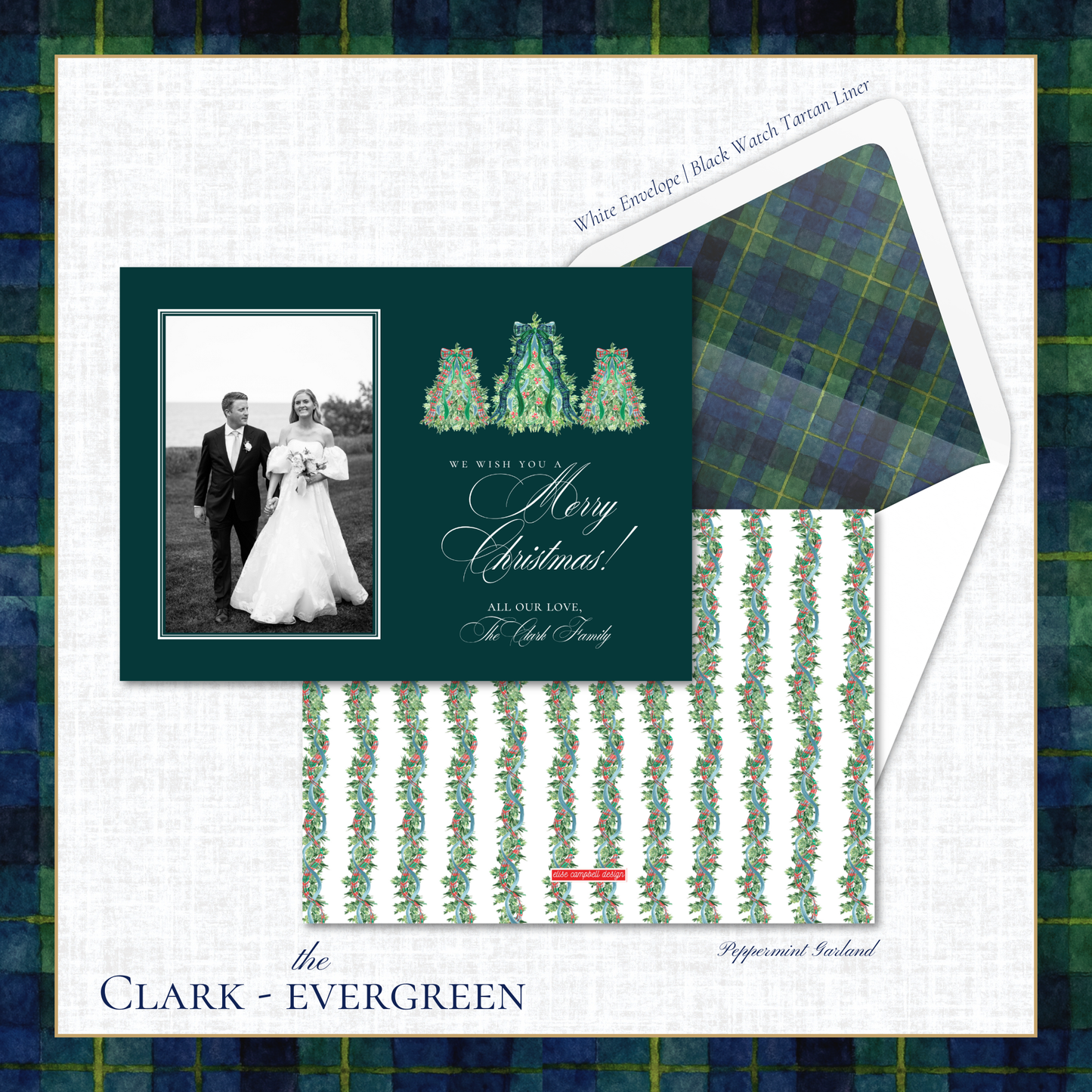 Clark Holiday Card | Horizontal | Evergreen