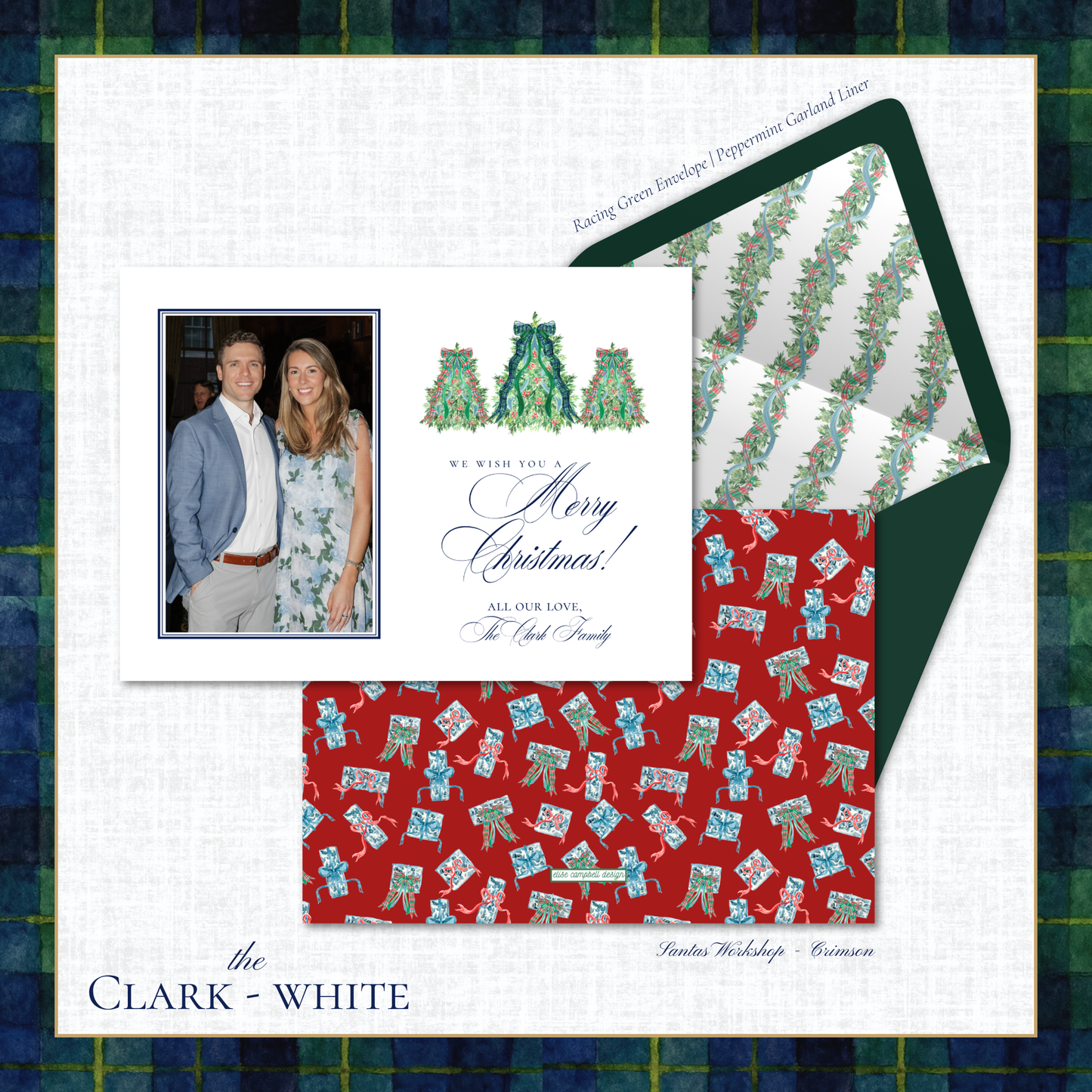 Clark Holiday Card | Horizontal | White