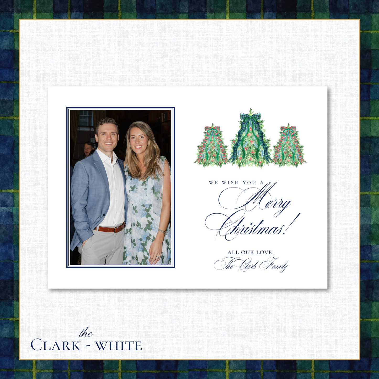 Clark Holiday Card | Horizontal | White