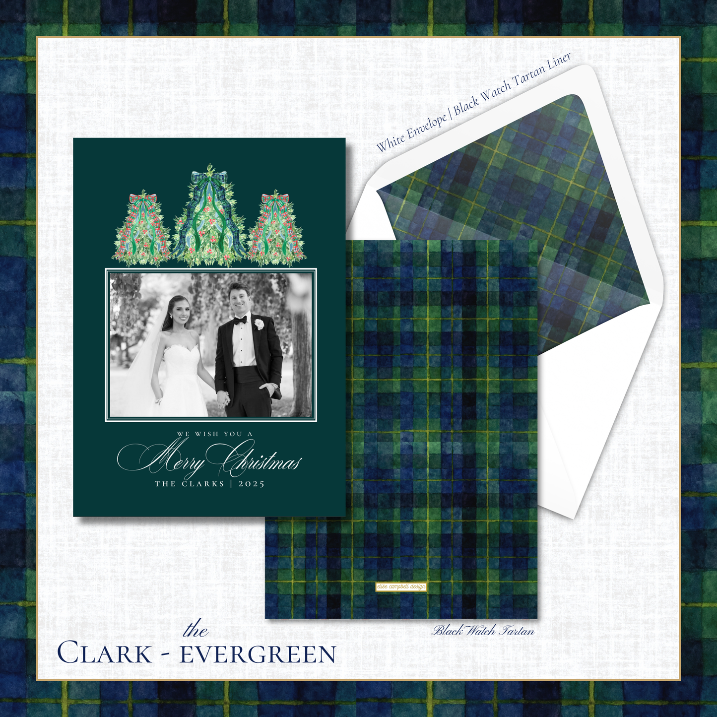 Clark Holiday Card | Vertical | Evergreen