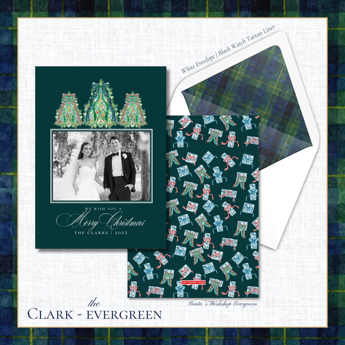 Clark Holiday Card | Vertical | Evergreen