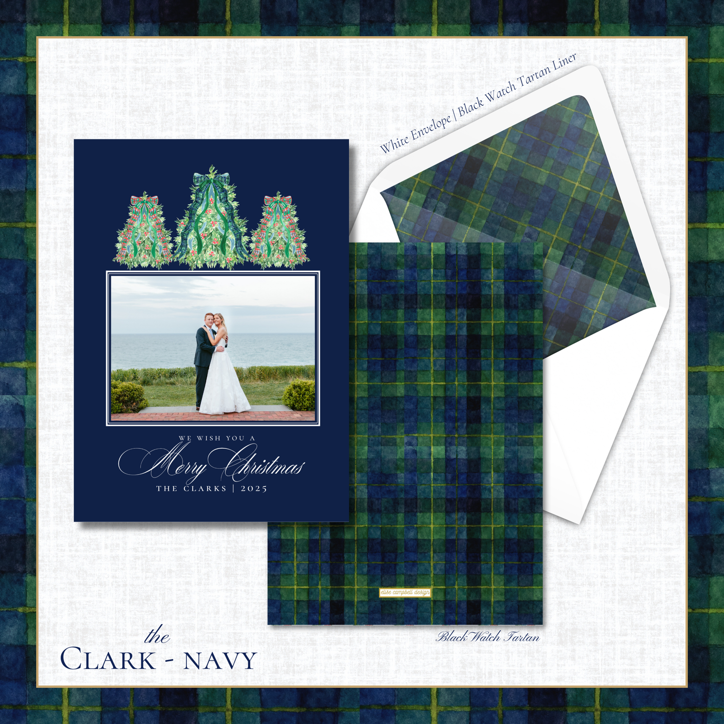 Clark Holiday Card | Vertical | Navy