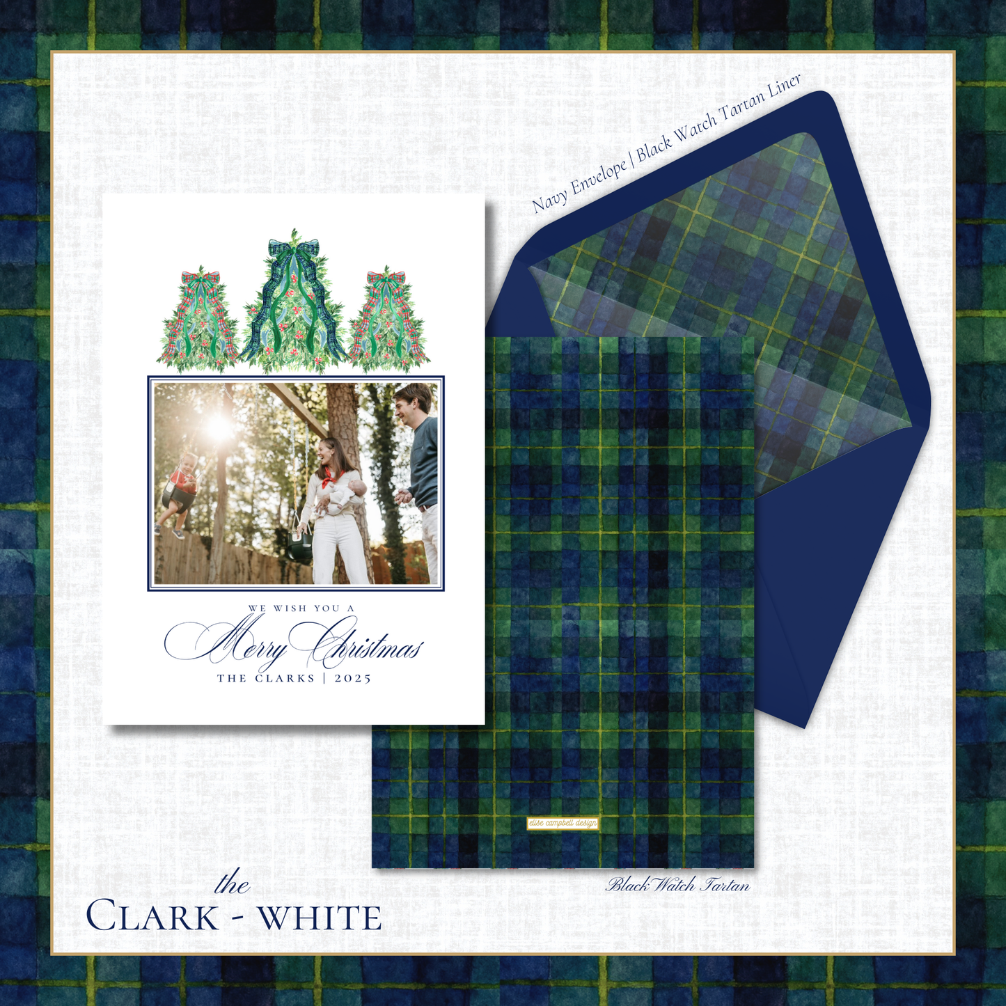 Clark Holiday Card | Vertical | White