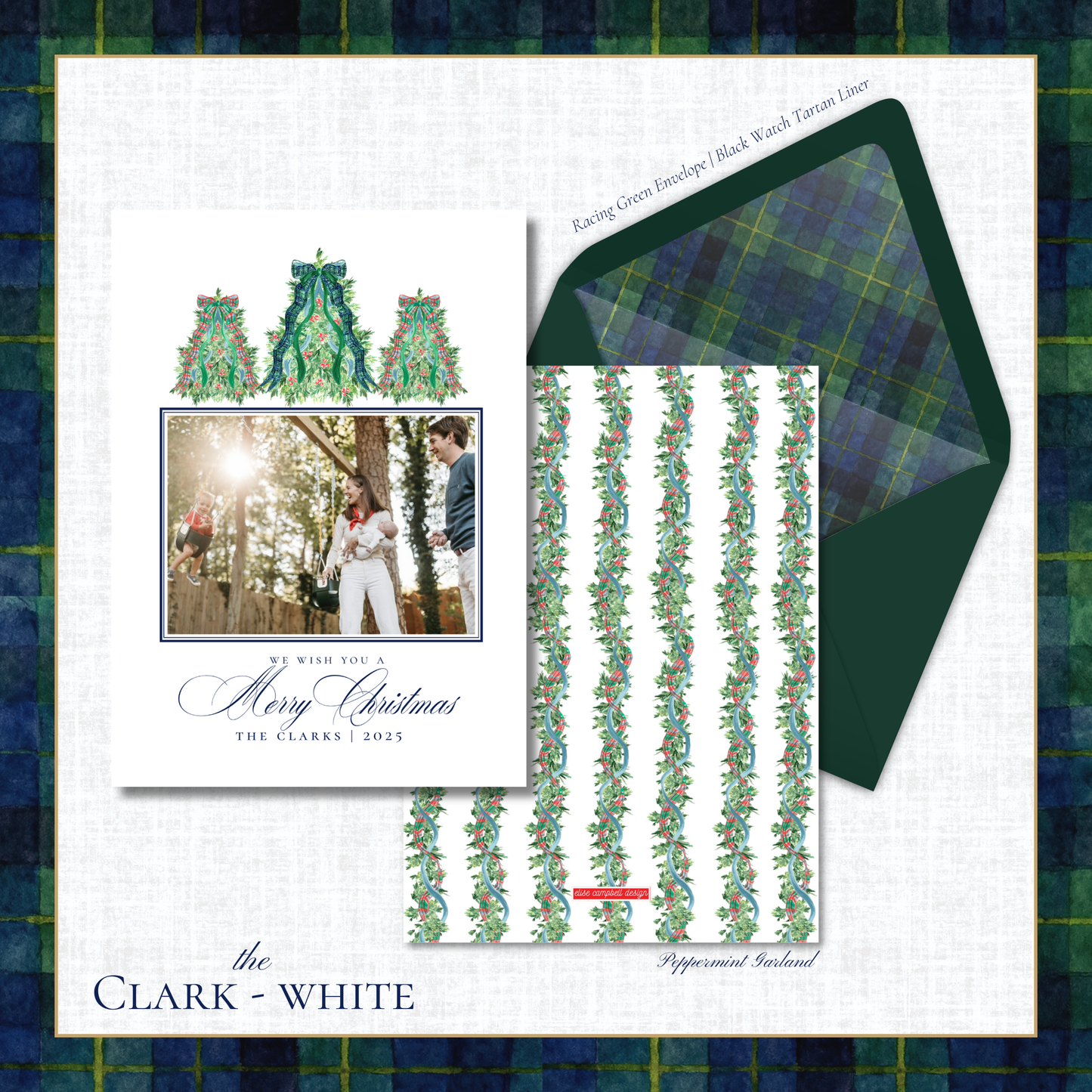 Clark Holiday Card | Vertical | White