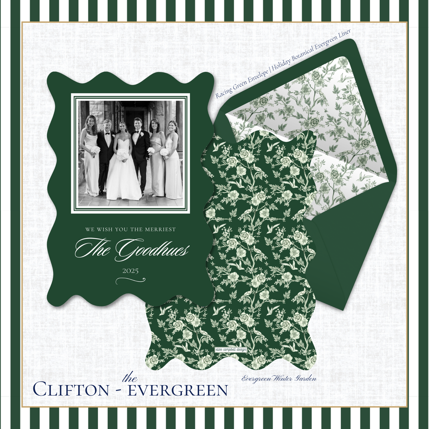 Clifton Holiday Card | Vertical | Evergreen