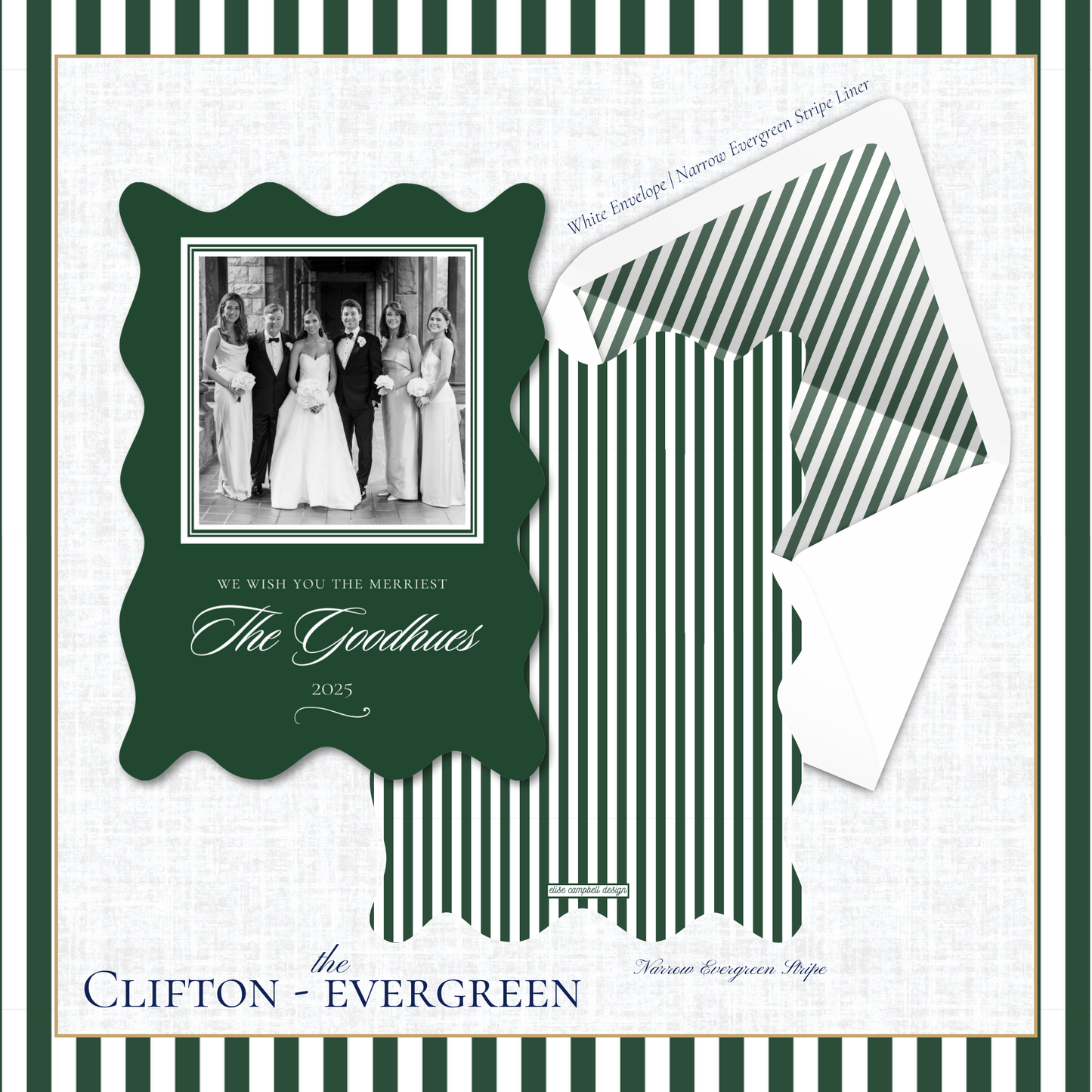 Clifton Holiday Card | Vertical | Evergreen