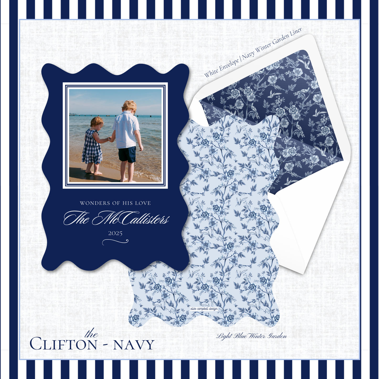 Clifton Holiday Card | Vertical | Navy