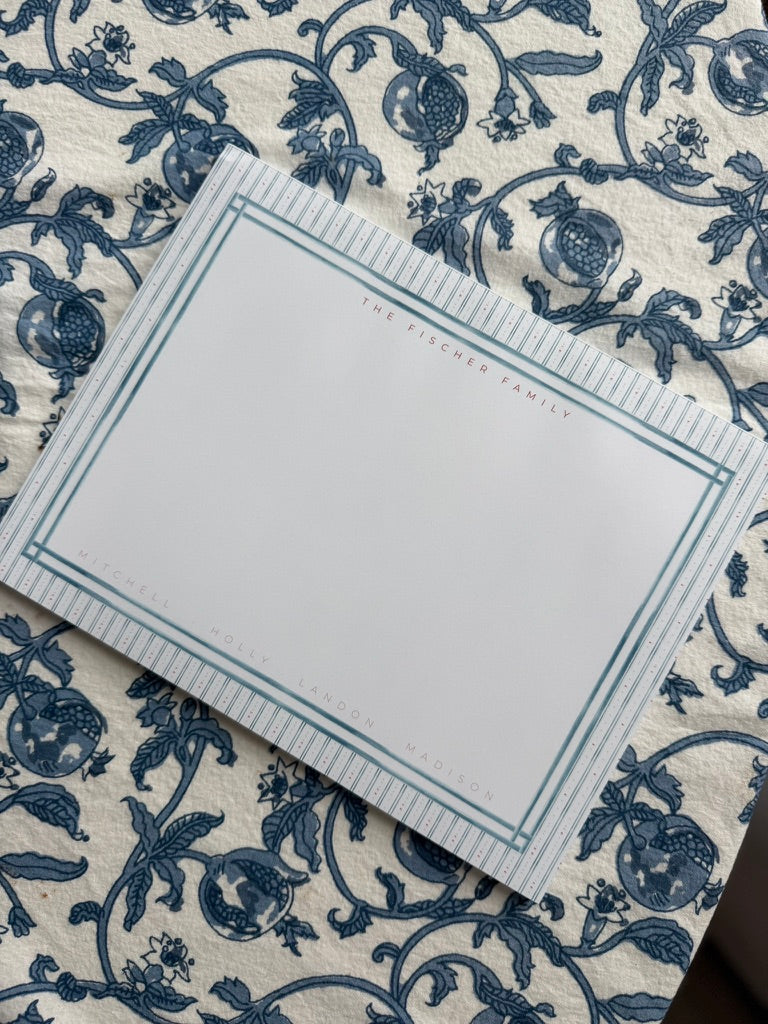 Harbor Stripe | Large Desk Notepad (8.5x11)
