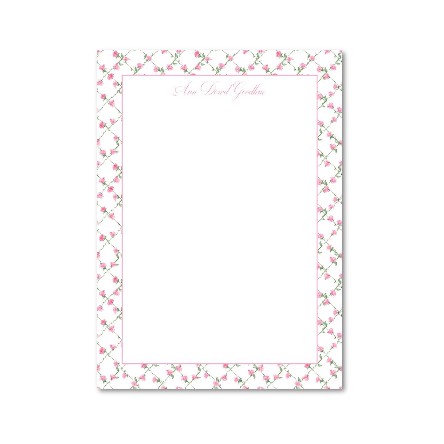 Enchanted Rose Trellis | Custom 5x7 Notepad
