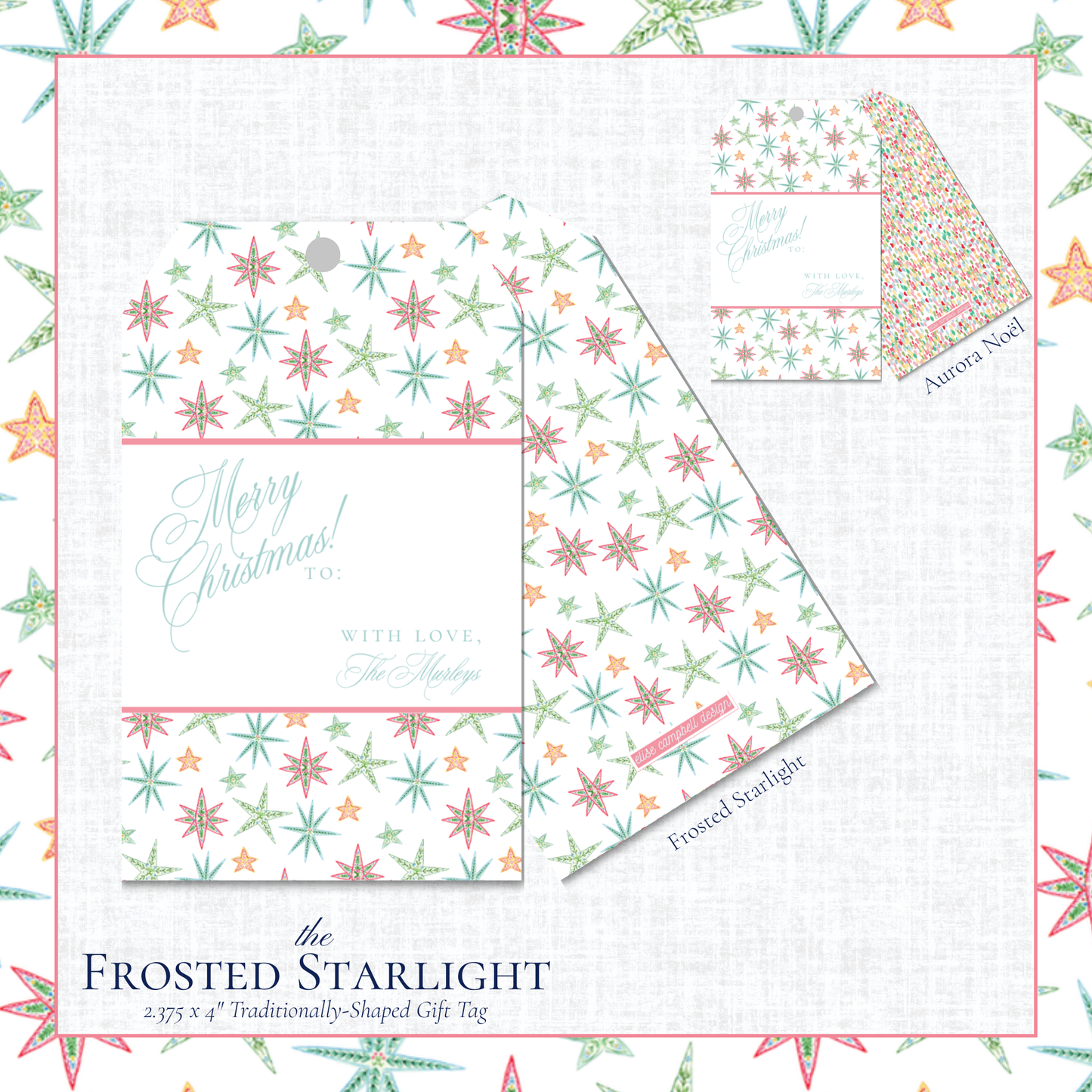 Frosted Starlight Gift Tag - Traditional