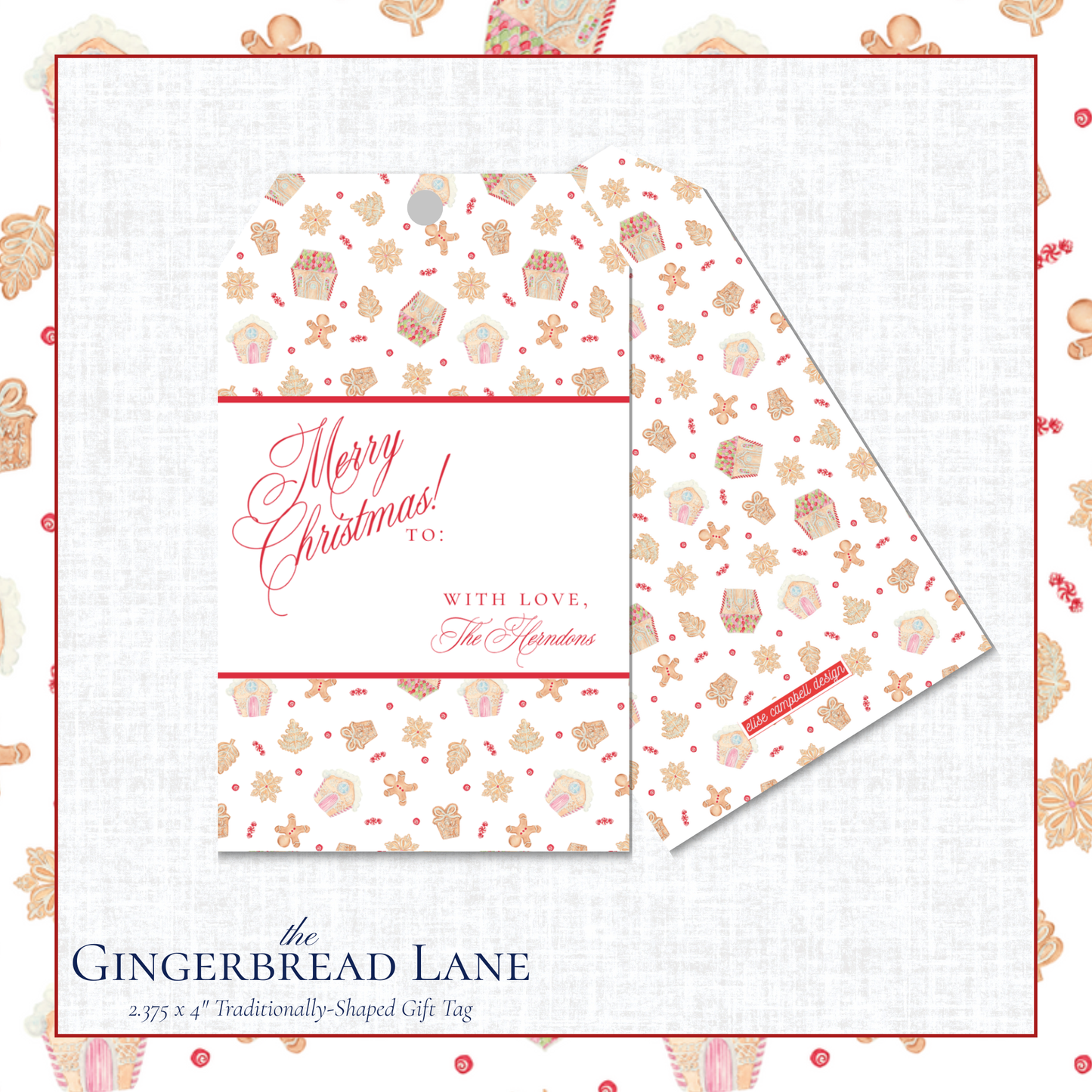 Gingerbread Lane Gift Tag