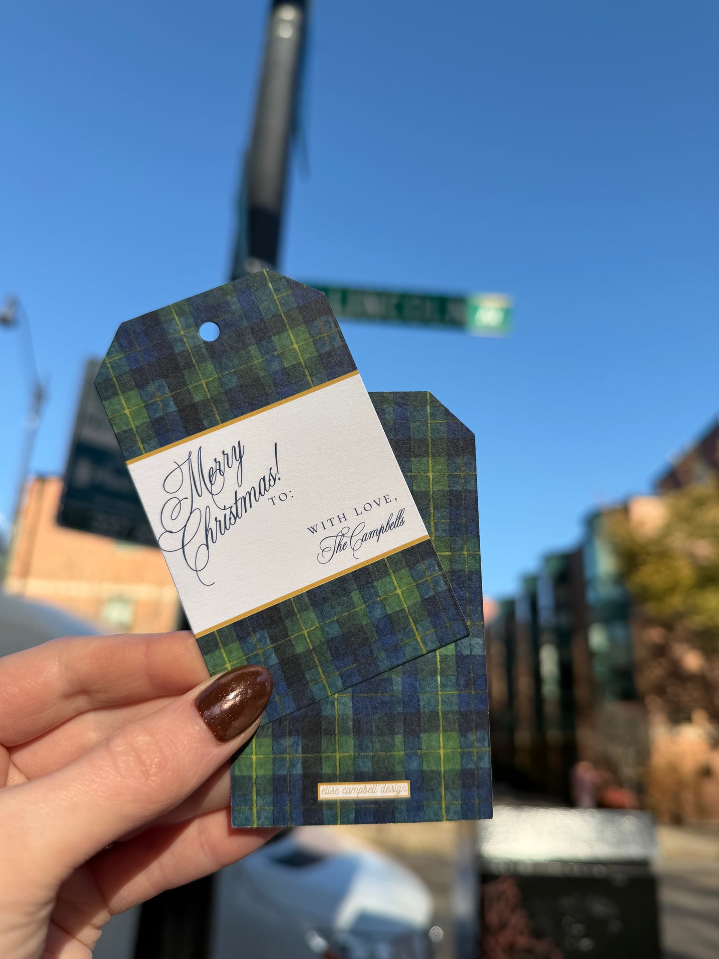 Blackwatch Tartan Gift Tag