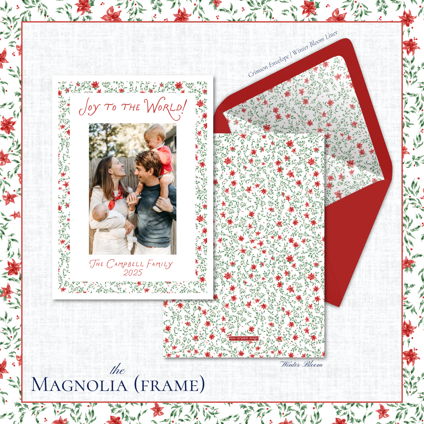 Magnolia Holiday Card | Vertical | Frame