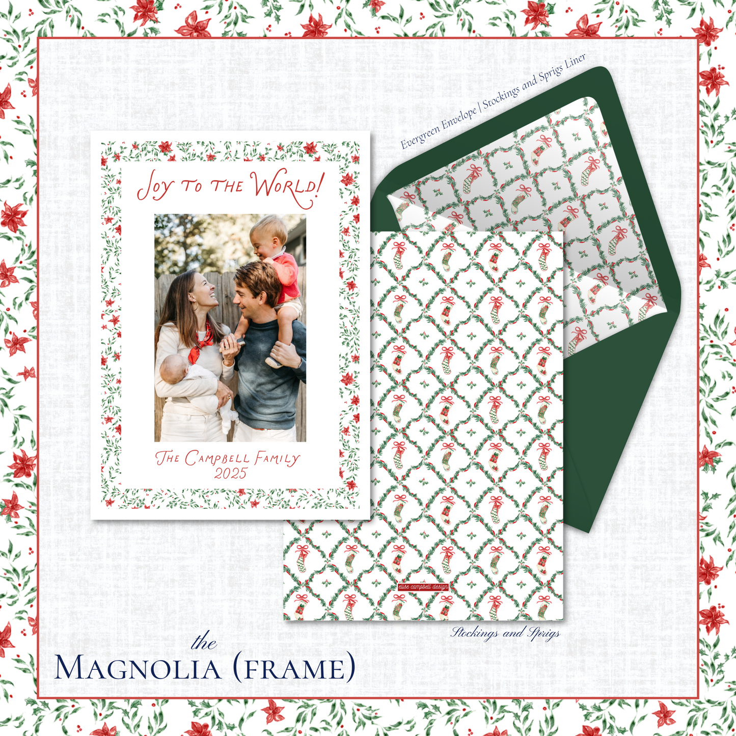 Magnolia Holiday Card | Vertical | Frame