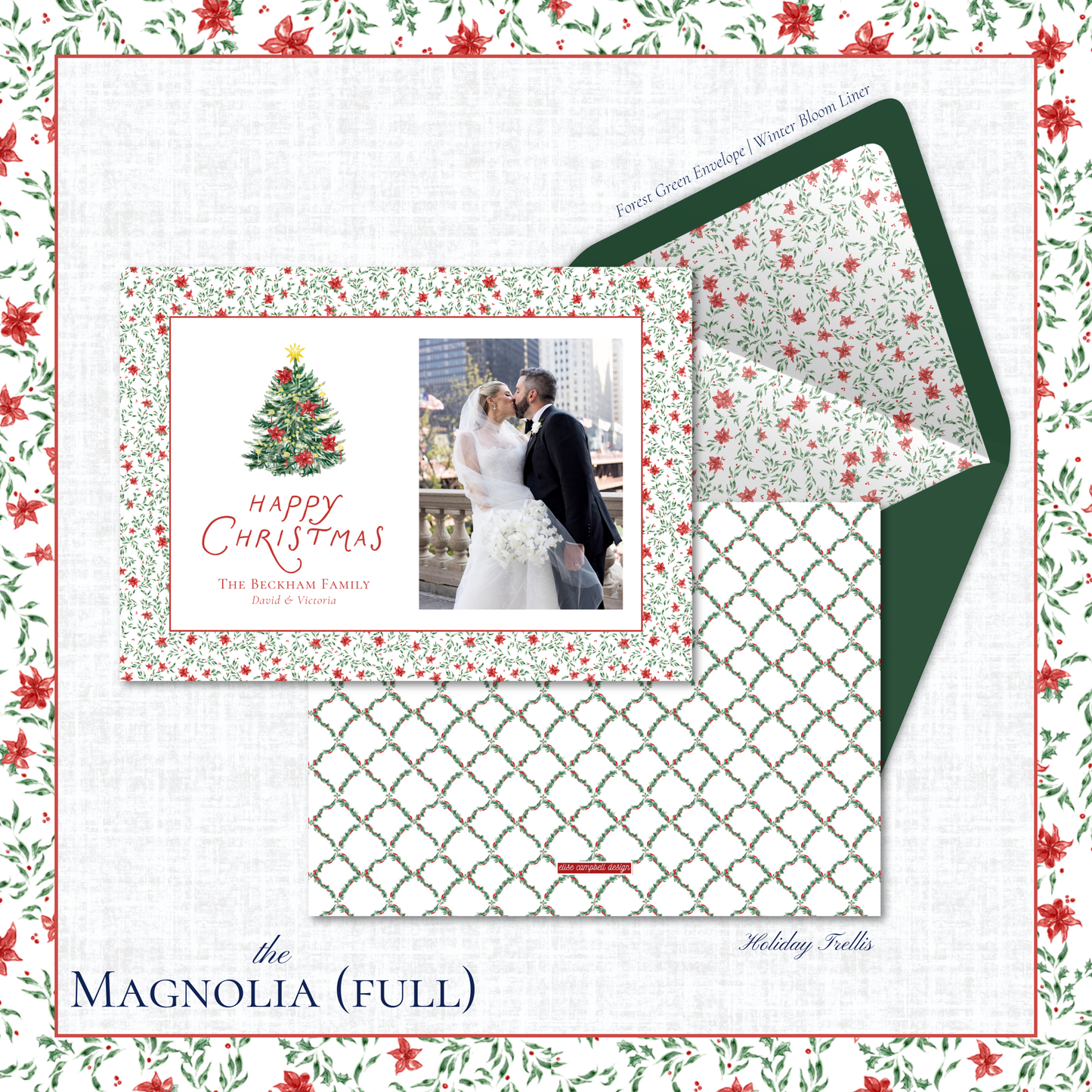 Magnolia Holiday Card | Horizontal | Full