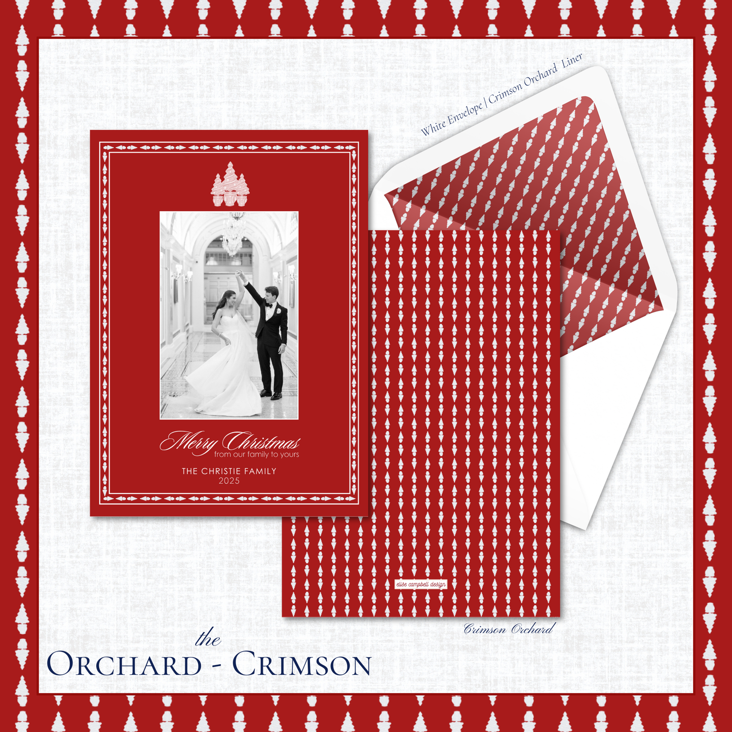 Orchard Holiday Card | Vertical | Crimson