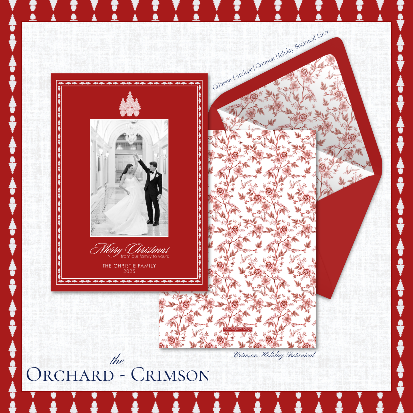 Orchard Holiday Card | Vertical | Crimson