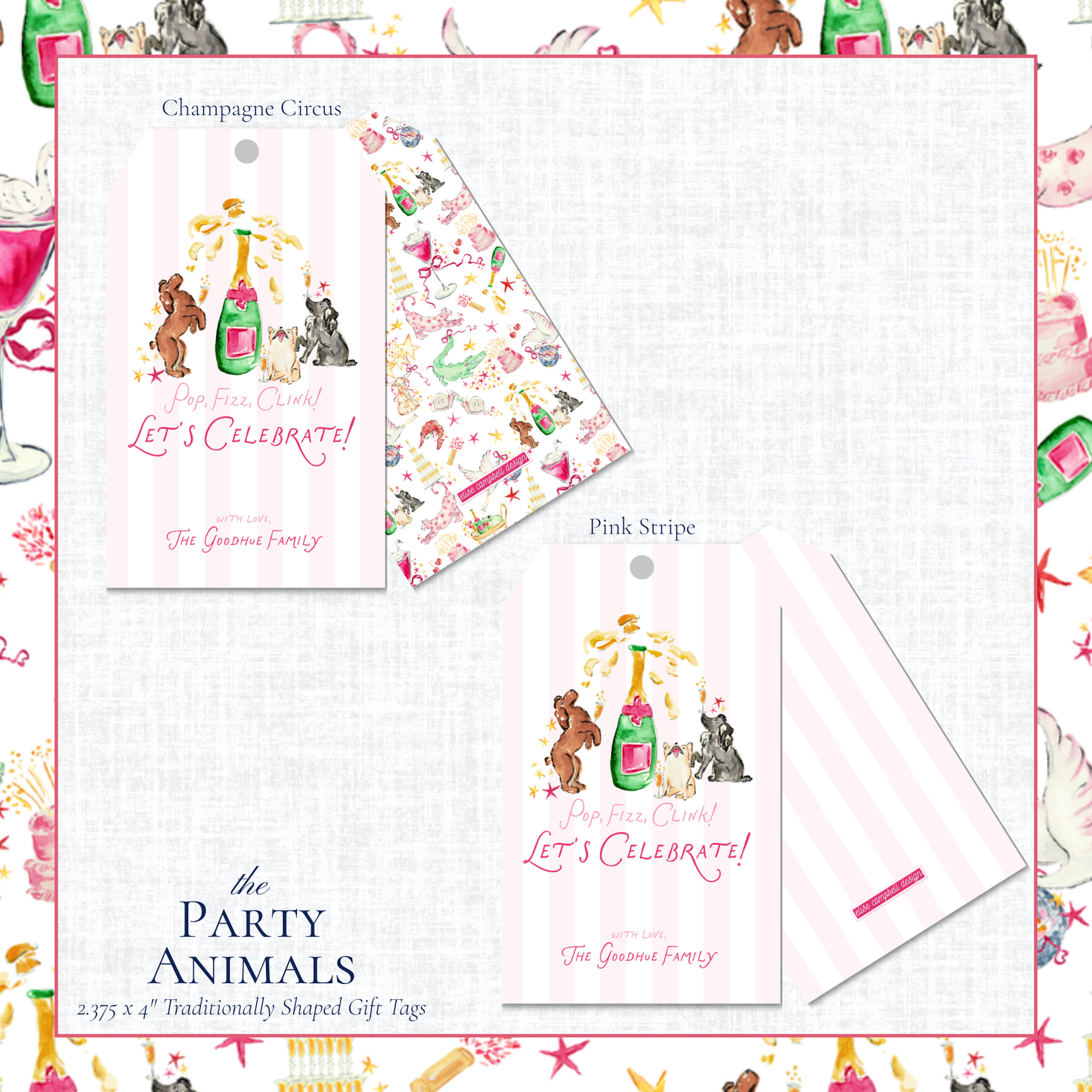 Party Animals Gift Tag