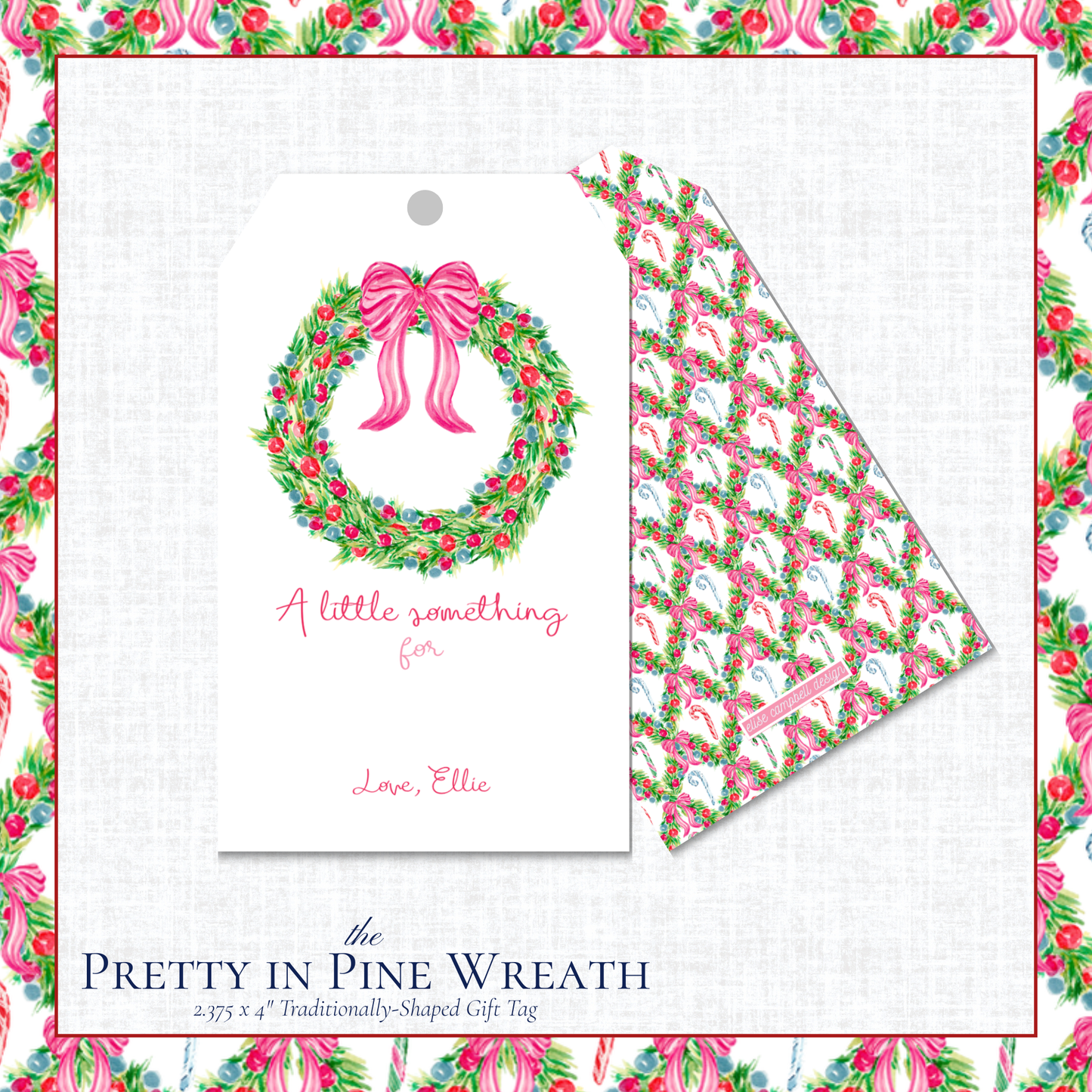 Pretty in Pine Wreath Gift Tag