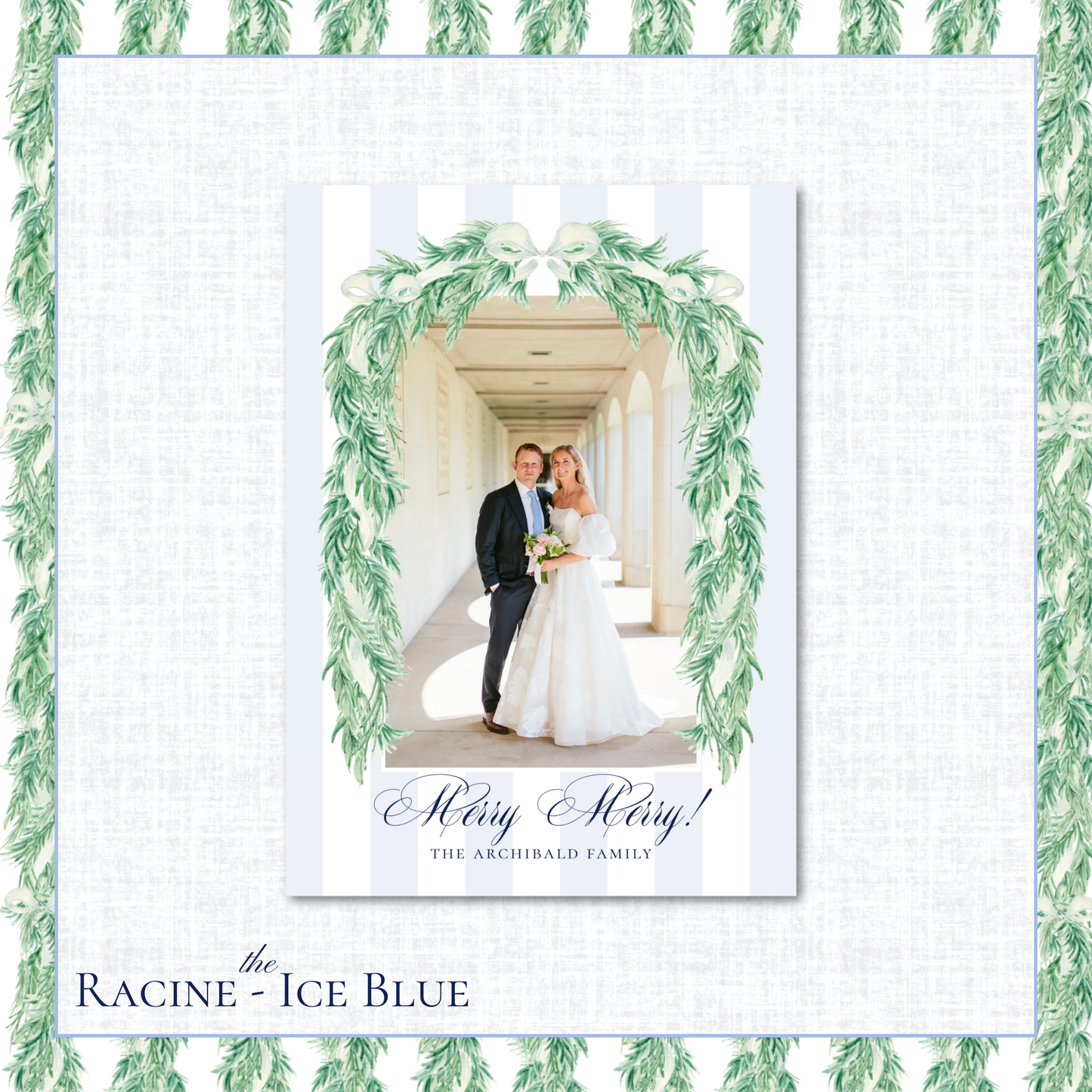 Racine Holiday Card | Vertical | Ice Blue