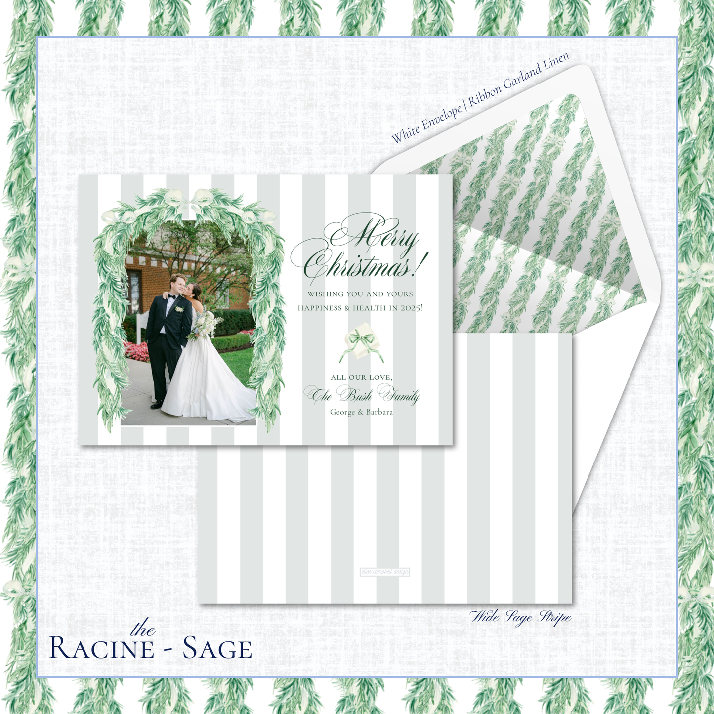 Racine Holiday Card | Horizontal | Sage
