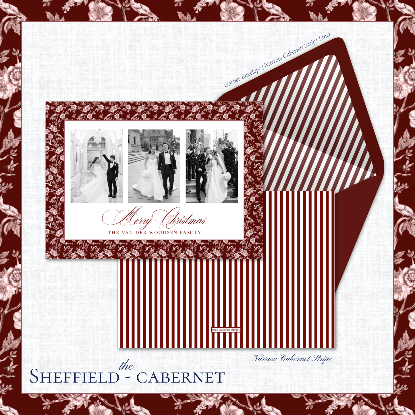 Sheffield Holiday Card | Horizontal | Cabernet