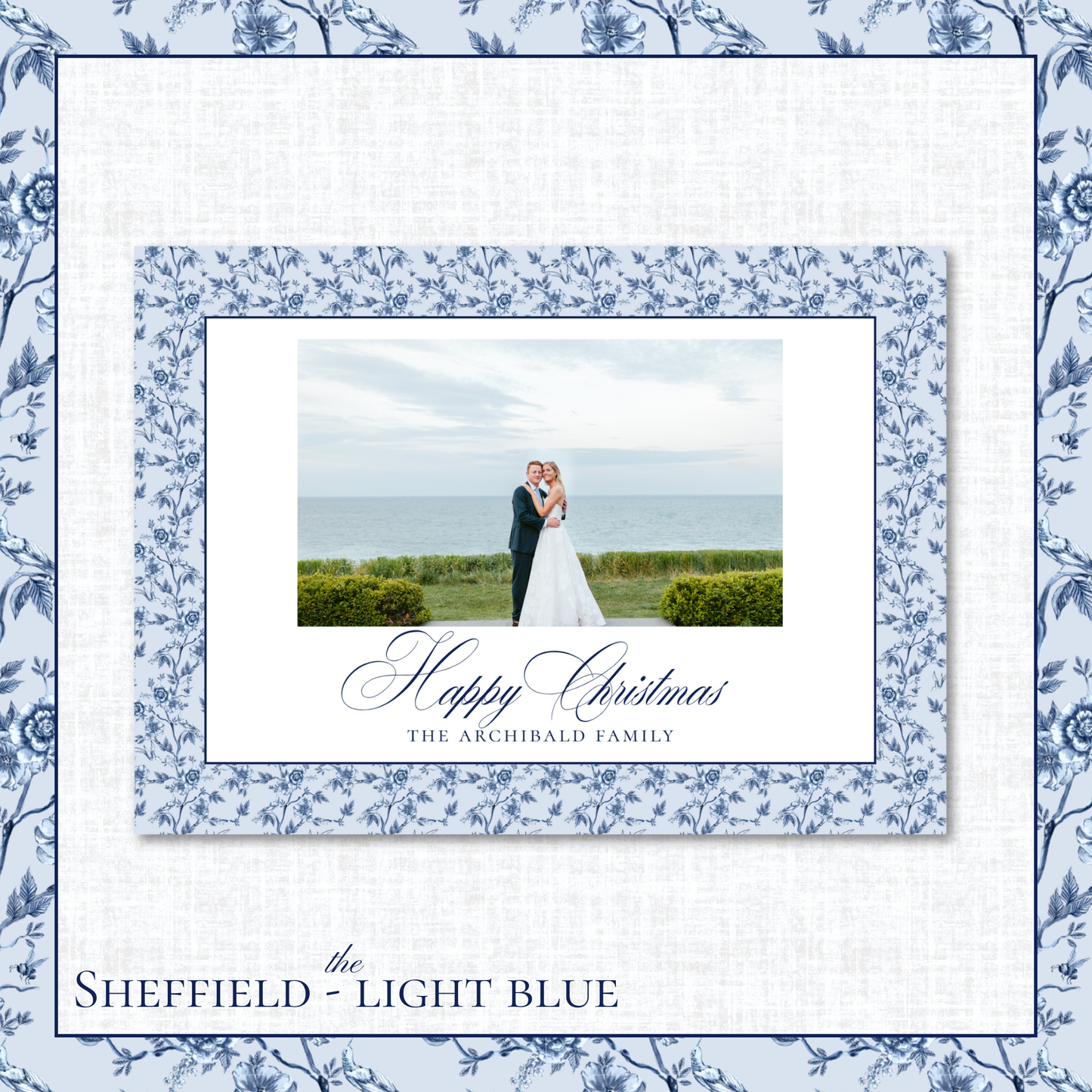 Sheffield Holiday Card | Horizontal | Light Blue