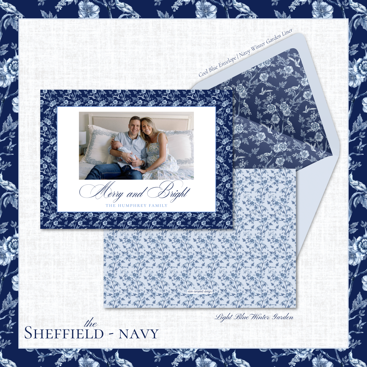 Sheffield Holiday Card | Horizontal | Navy