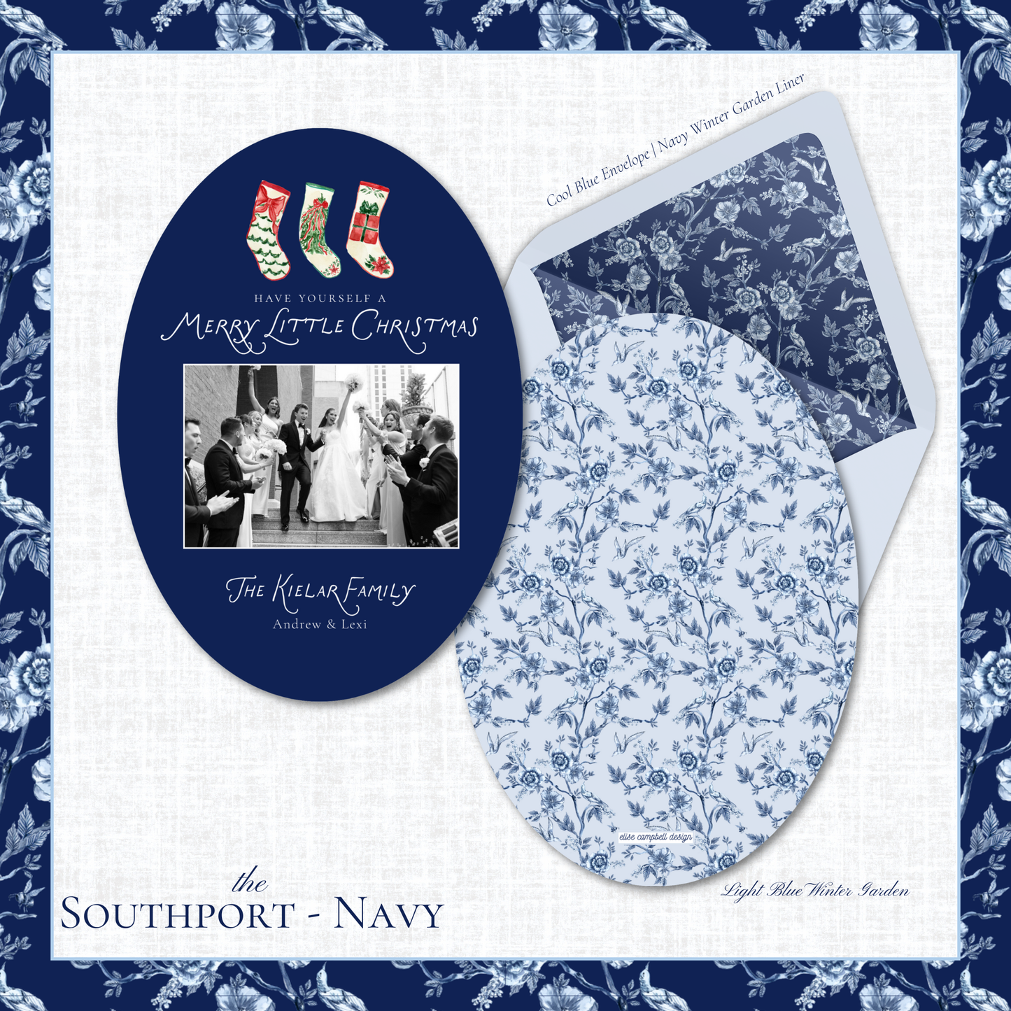 Southport Holiday Card | Vertical | Navy