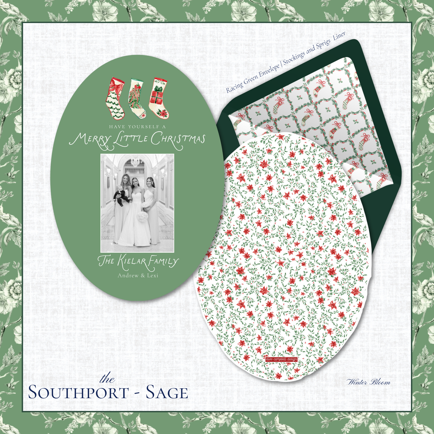 Southport Holiday Card | Vertical | Sage