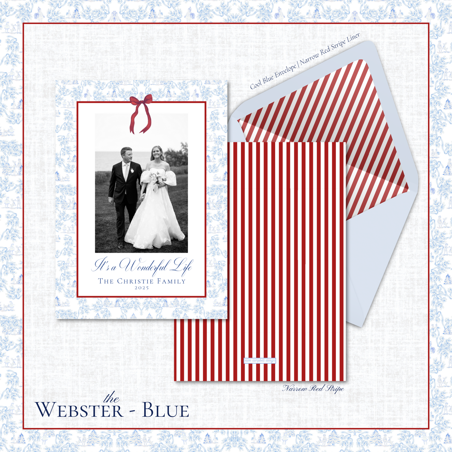 Webster Holiday Card | Vertical | Blue