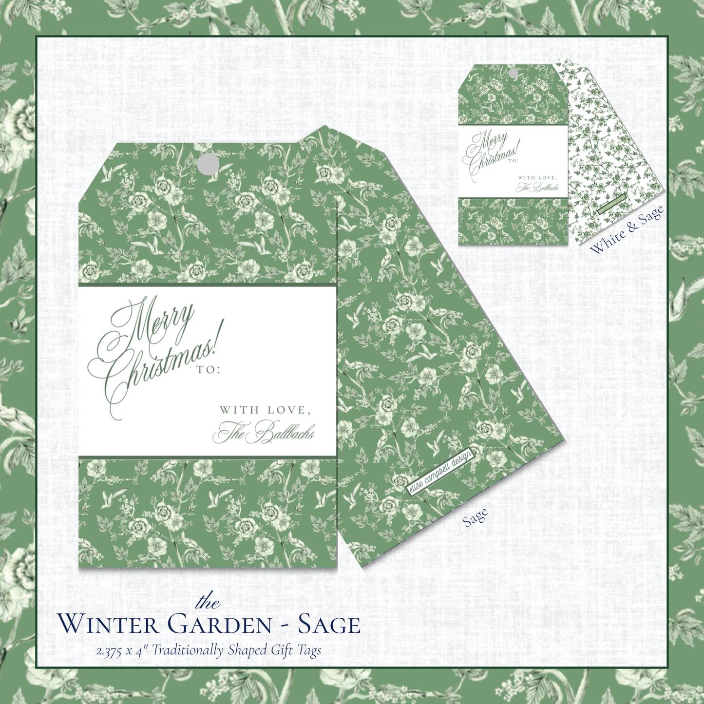 Winter Garden Gift Tags