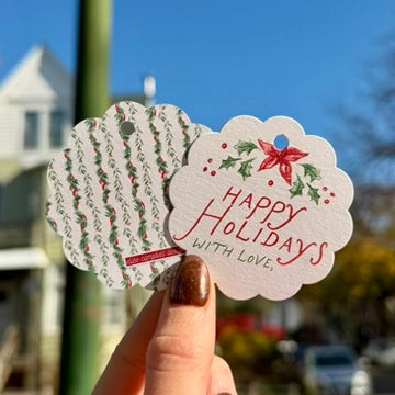 Poinsettia Bloom Gift Tag