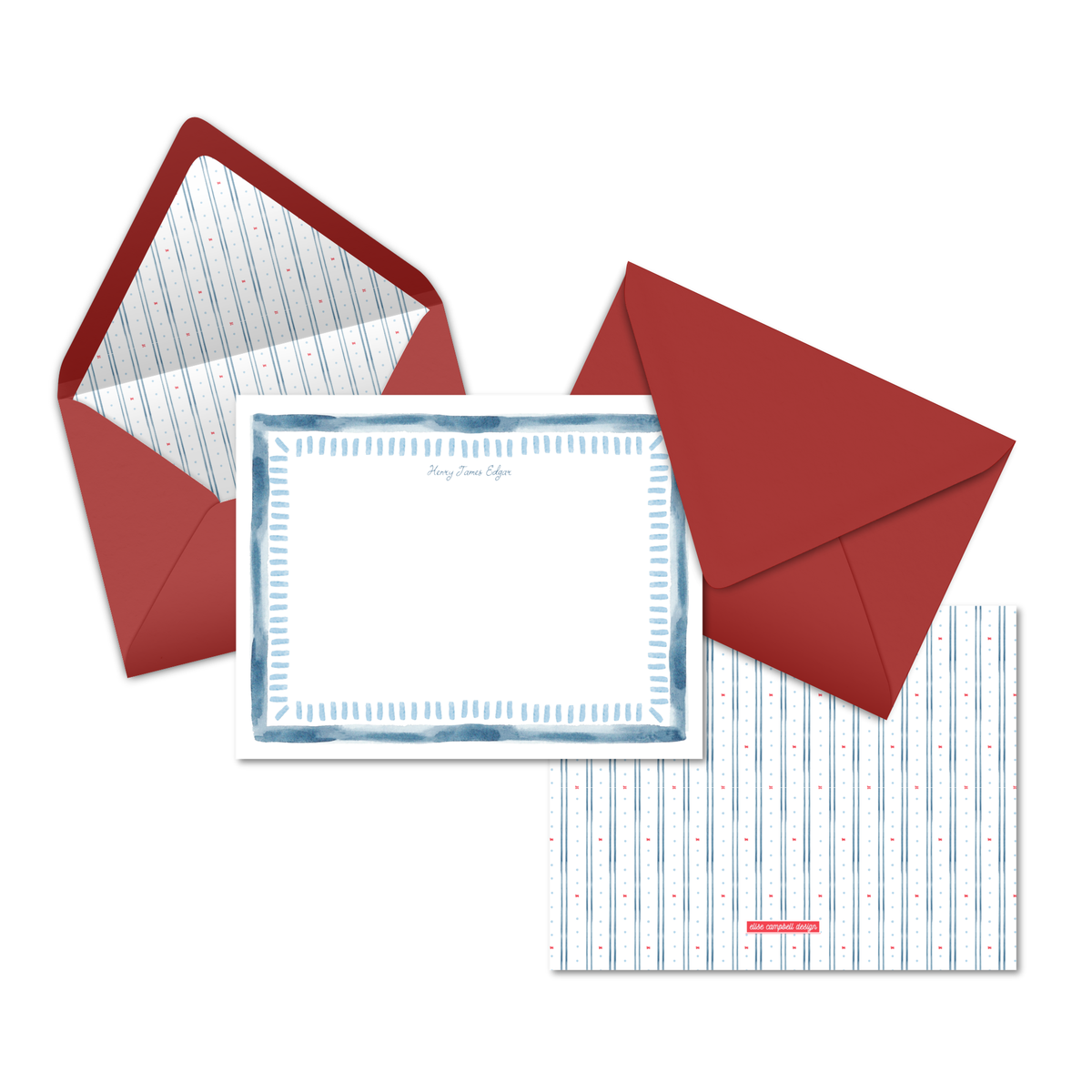 Harbor Stripe Notecard