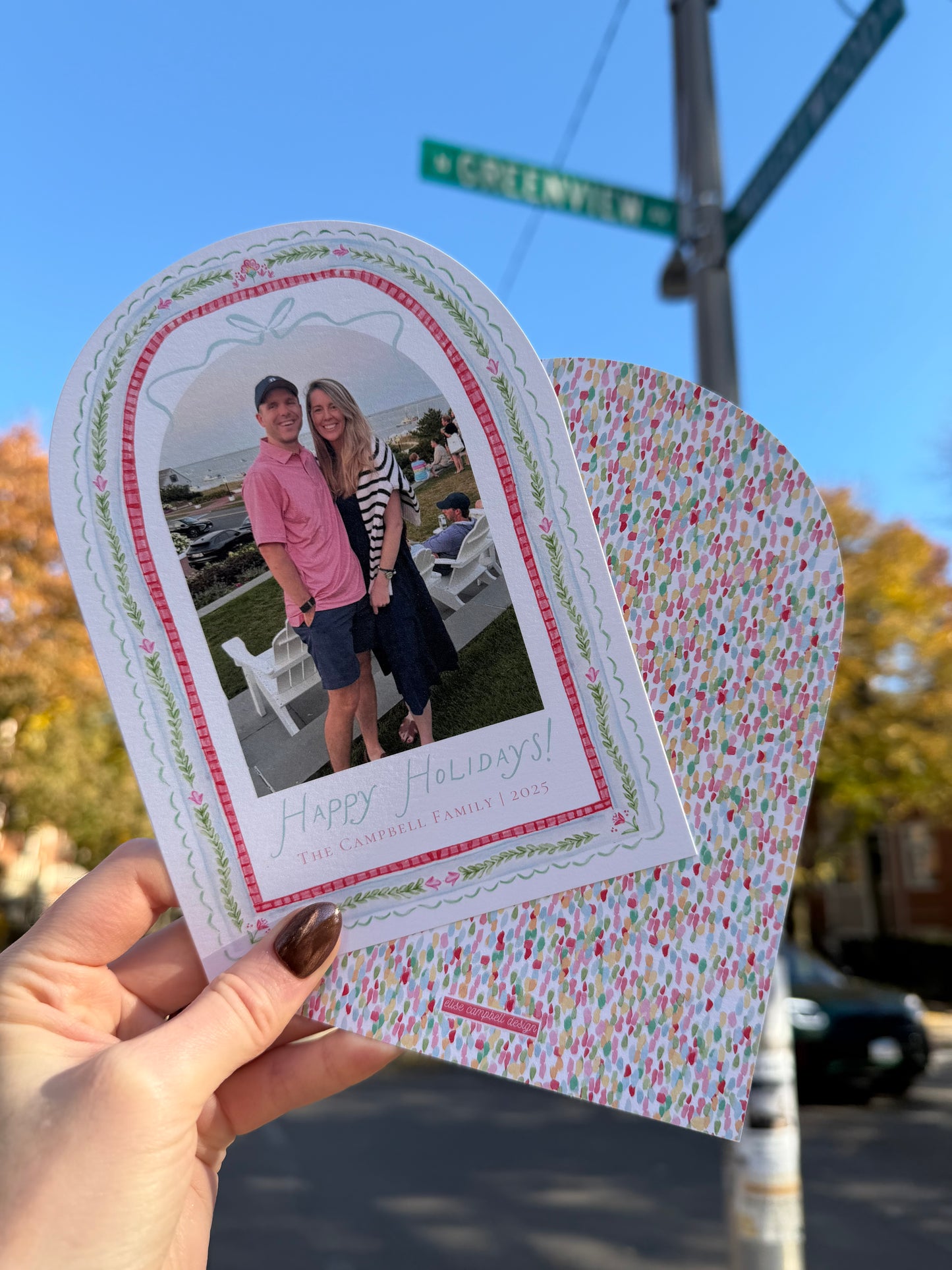 Greenview Holiday Card | Arch-shaped die-cut