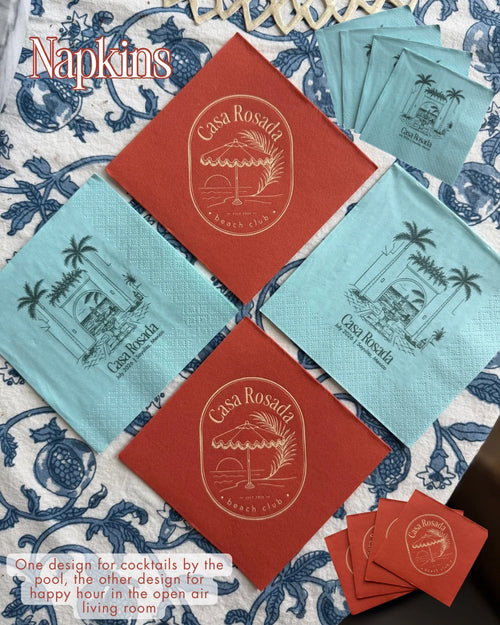 Load image 1 in gallery view. Custom Cocktail Napkins