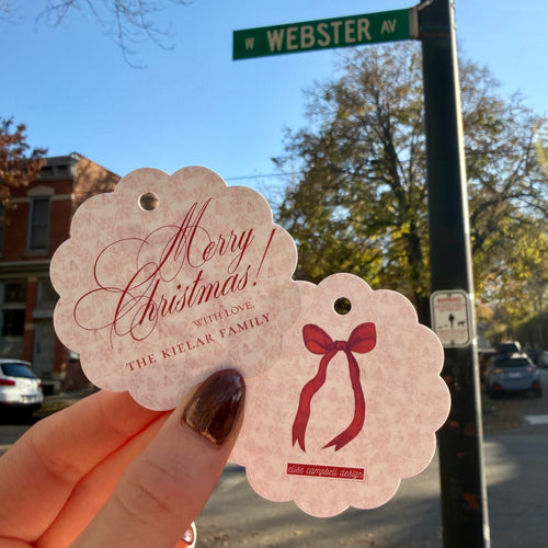 Load image 1 in gallery view. Winter Wonderland Crimson Gift Tag