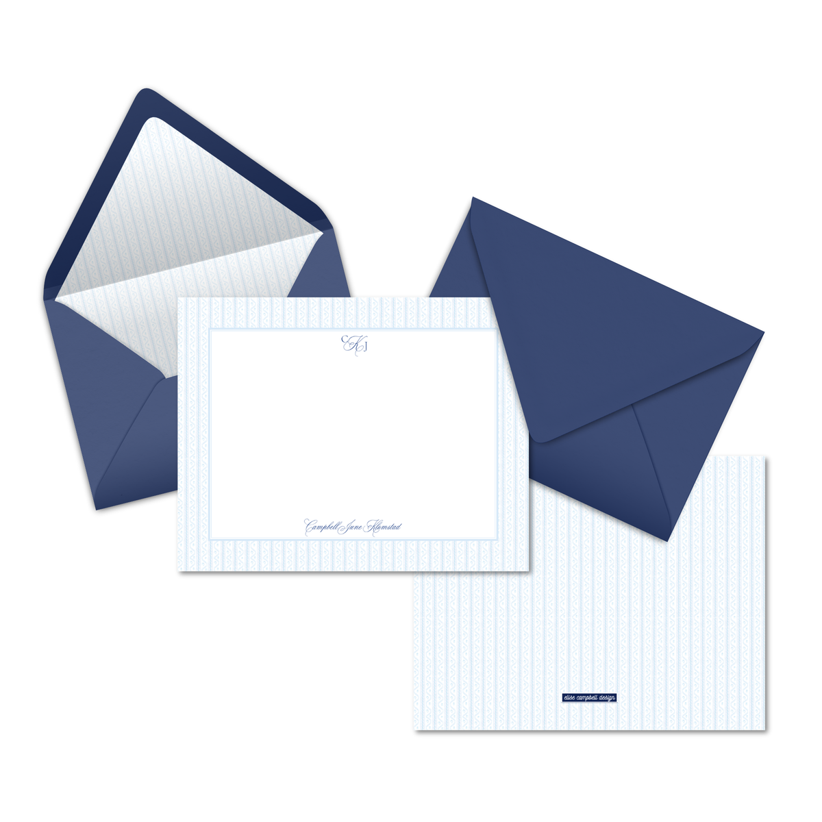 Ribbon Stripe Notecards