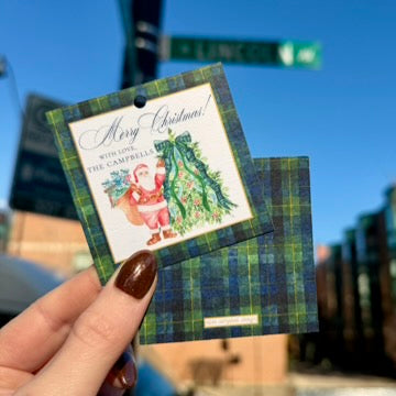 Load image 1 in gallery view. Tartan & Toyshop Gift Tag