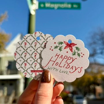 Poinsettia Bloom Gift Tag