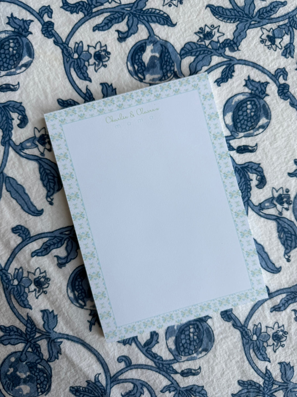 Blue Harbor Tile | Custom 5x7 Notepad