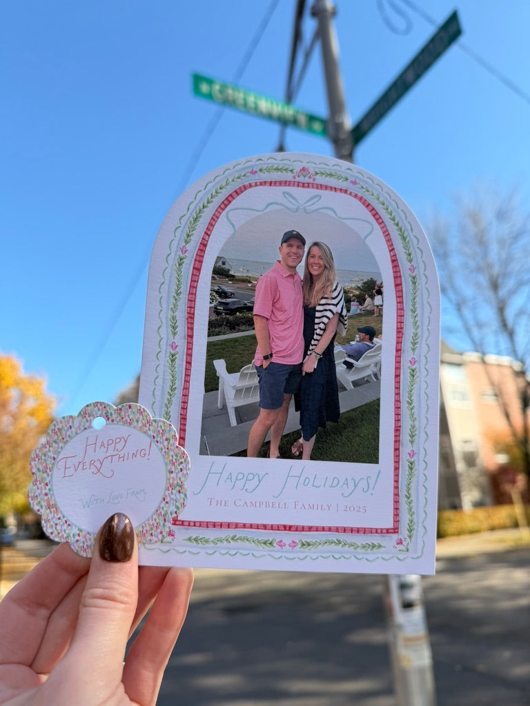 Aurora Noël Gift Tag - Scalloped Circle