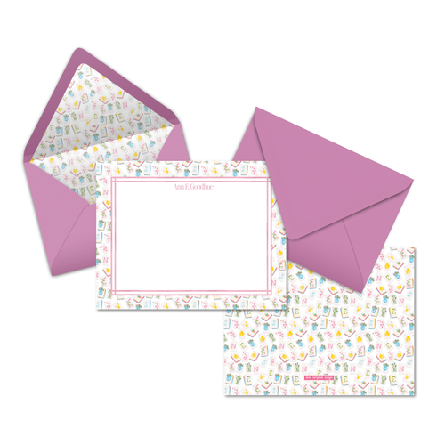 Load image 1 in gallery view. Lucky Tile Notecard