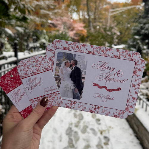 Load image 1 in gallery view. Altgeld Holiday Card | Horizontal | Crimson